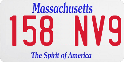 MA license plate 158NV9