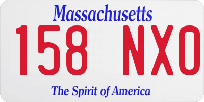 MA license plate 158NX0