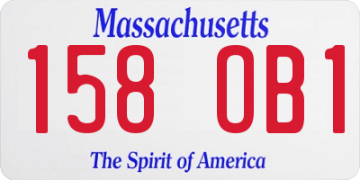MA license plate 158OB1