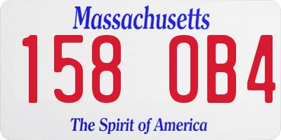 MA license plate 158OB4