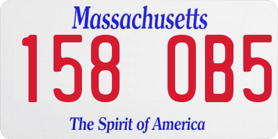 MA license plate 158OB5