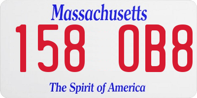 MA license plate 158OB8