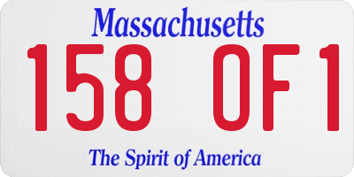 MA license plate 158OF1