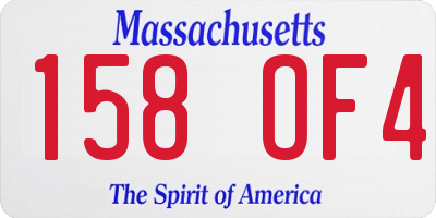 MA license plate 158OF4