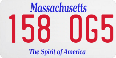 MA license plate 158OG5