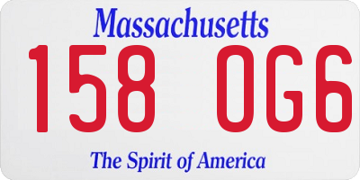 MA license plate 158OG6