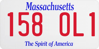 MA license plate 158OL1