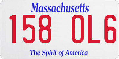 MA license plate 158OL6