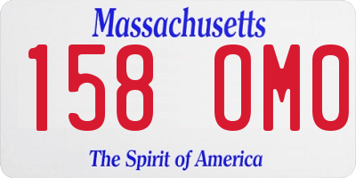 MA license plate 158OM0