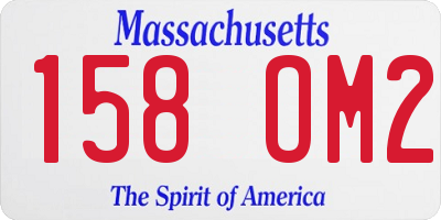 MA license plate 158OM2
