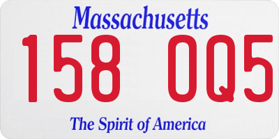 MA license plate 158OQ5