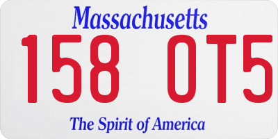 MA license plate 158OT5