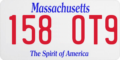 MA license plate 158OT9