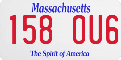 MA license plate 158OU6
