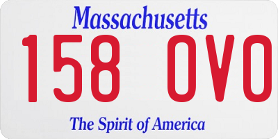 MA license plate 158OV0