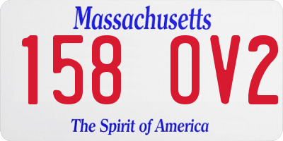 MA license plate 158OV2