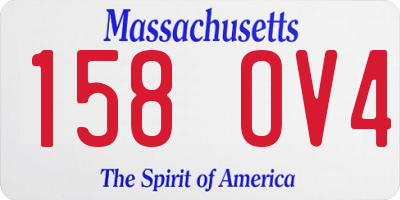 MA license plate 158OV4