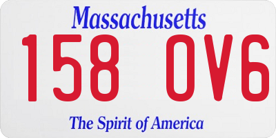 MA license plate 158OV6