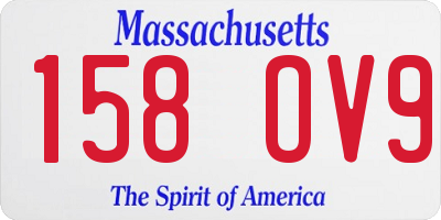 MA license plate 158OV9