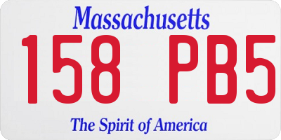 MA license plate 158PB5