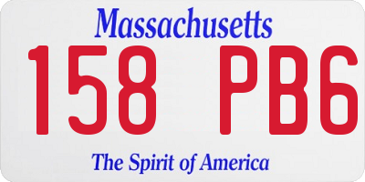 MA license plate 158PB6