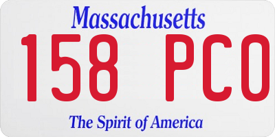 MA license plate 158PC0