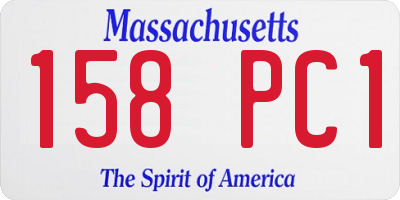 MA license plate 158PC1