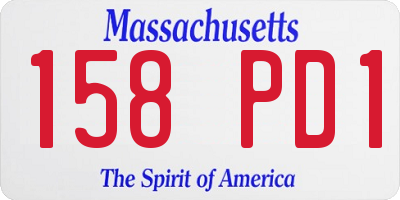MA license plate 158PD1