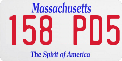 MA license plate 158PD5