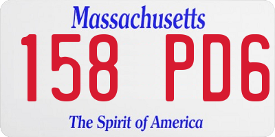 MA license plate 158PD6