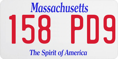 MA license plate 158PD9