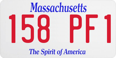 MA license plate 158PF1