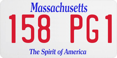 MA license plate 158PG1