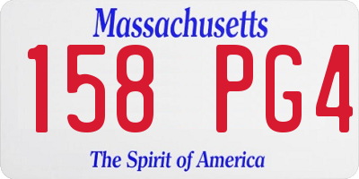 MA license plate 158PG4