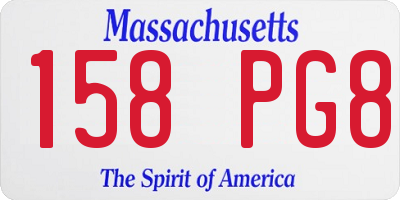 MA license plate 158PG8
