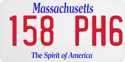 MA license plate 158PH6