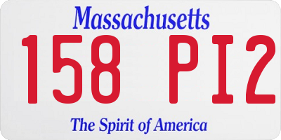 MA license plate 158PI2