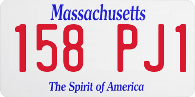 MA license plate 158PJ1