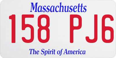 MA license plate 158PJ6