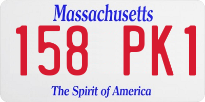 MA license plate 158PK1
