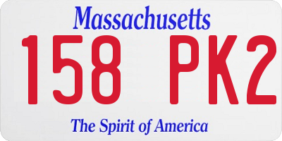 MA license plate 158PK2