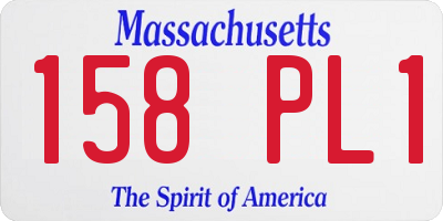 MA license plate 158PL1