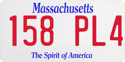 MA license plate 158PL4