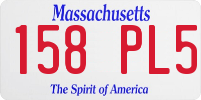 MA license plate 158PL5
