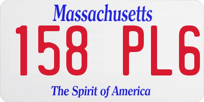 MA license plate 158PL6