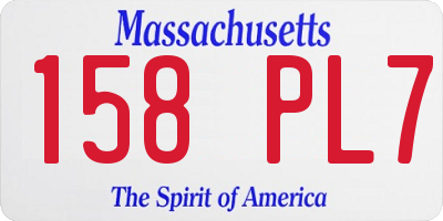 MA license plate 158PL7