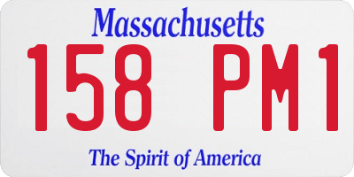 MA license plate 158PM1