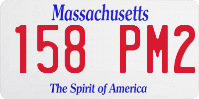 MA license plate 158PM2
