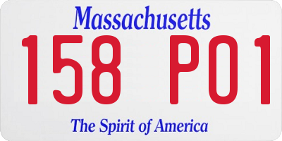 MA license plate 158PO1