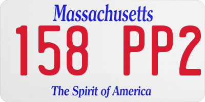 MA license plate 158PP2